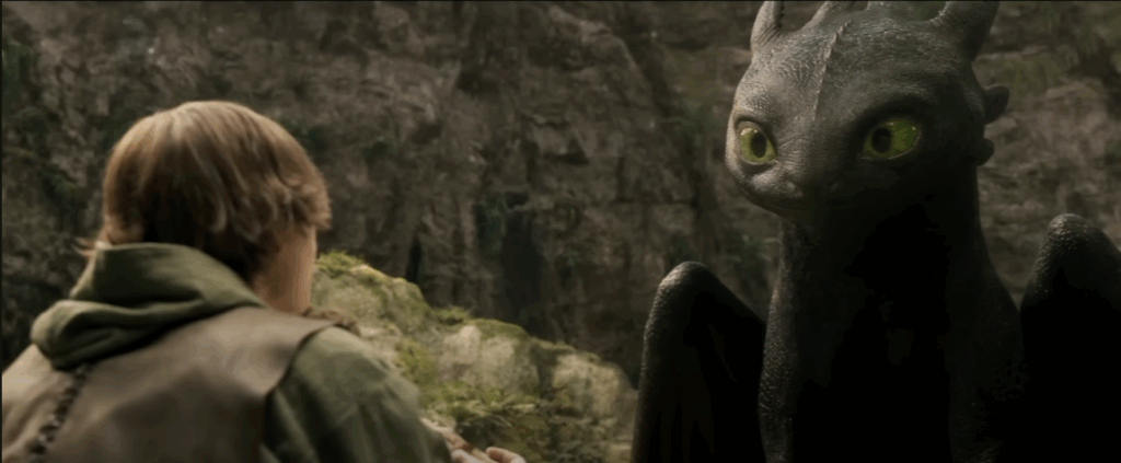 cena do trailer de como treinar o seu dragão